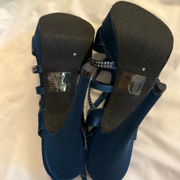 NWOT Steve Madden P-Paloma Satin Rhinestone Platform Sandals - Picture 4 of 5